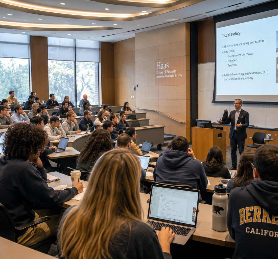 UC Berkeley Haas School of Business 강의실 — 미국 명문대 진학